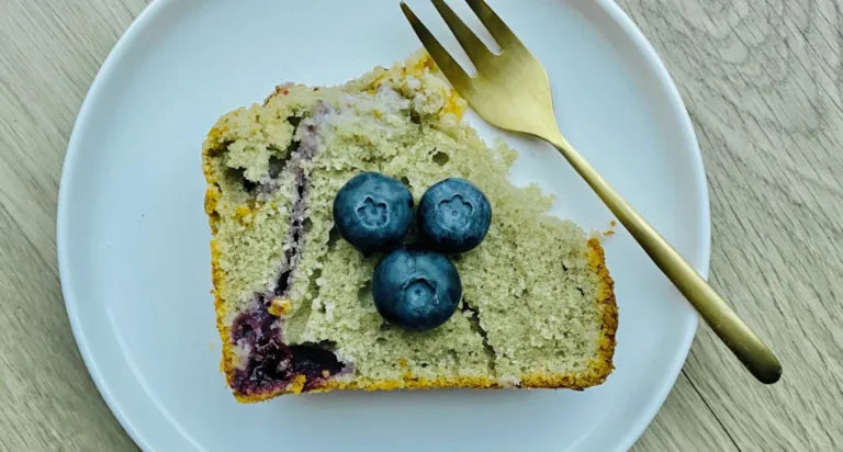 RECIPE: Matcha Blueberry Yogurt Cake