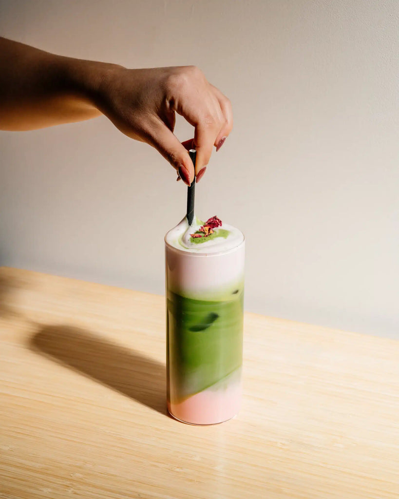 RECIPE: Iced Rose Matcha Latte
