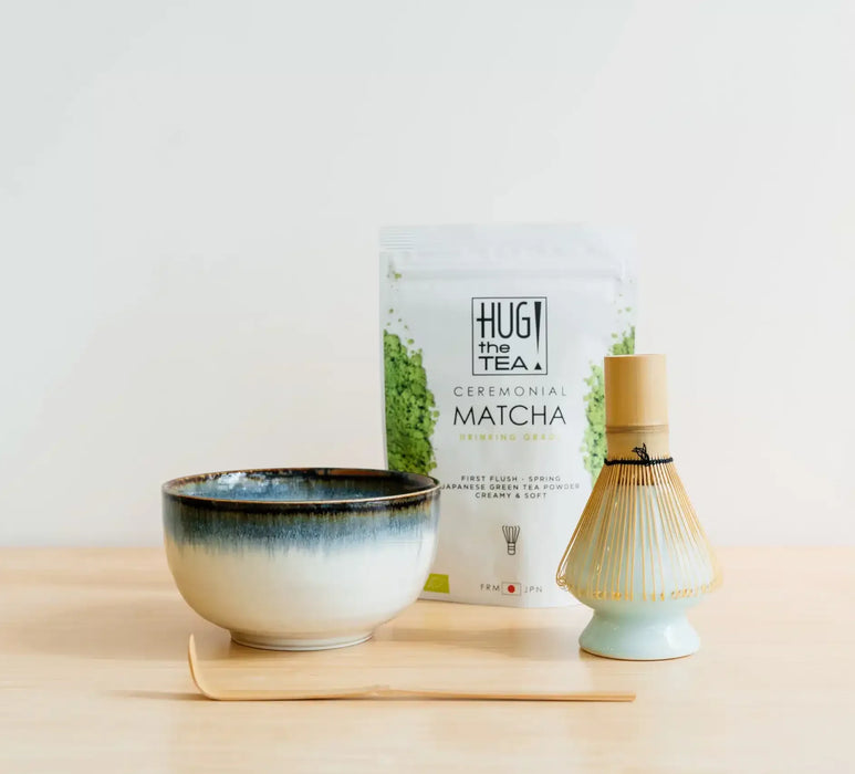Matcha Set – mit grauer Schale (4–5 Teile)