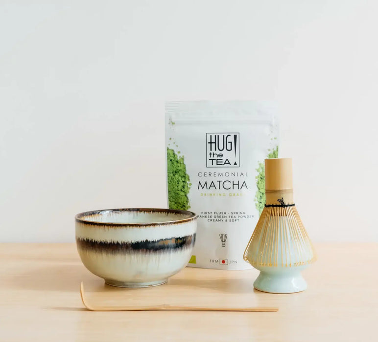 Matcha Set - mit meergrünem Schale (4-teilig)