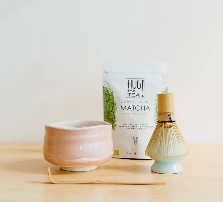 Matcha Set - mit rosa Schale